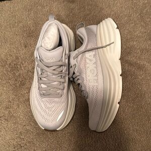 Hoka bondi 8 grey and white size 6.5 from free people